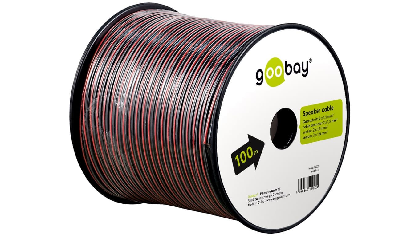 

Przewód głośnikowy CCA 2x1,5 czerwony/czarny 15023 /100m/