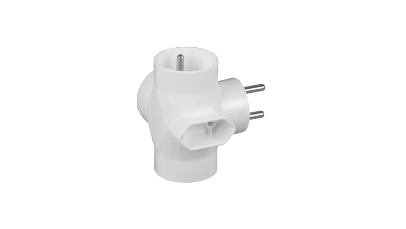 

Rozgałeźnik wtyczkowy 3x2P+Z +1xEuro biały R-44
