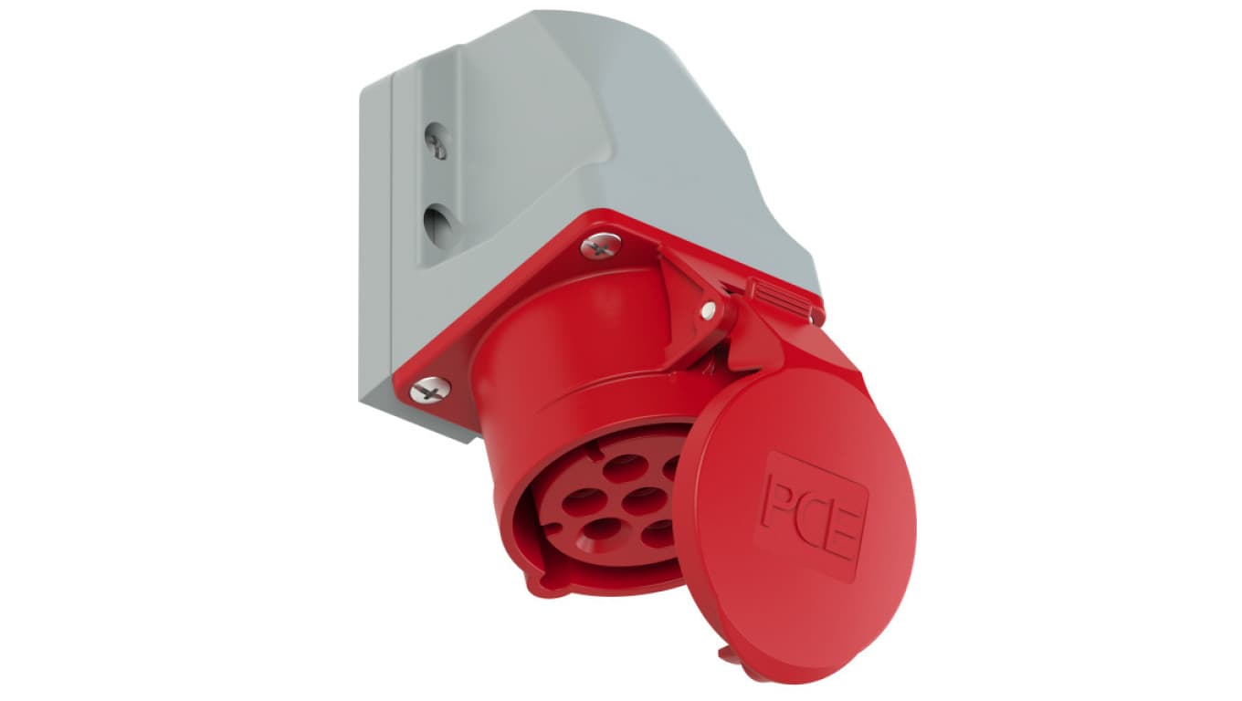 

Gniazdo stałe 16A 7P 400V czerwone IP44 117-6V