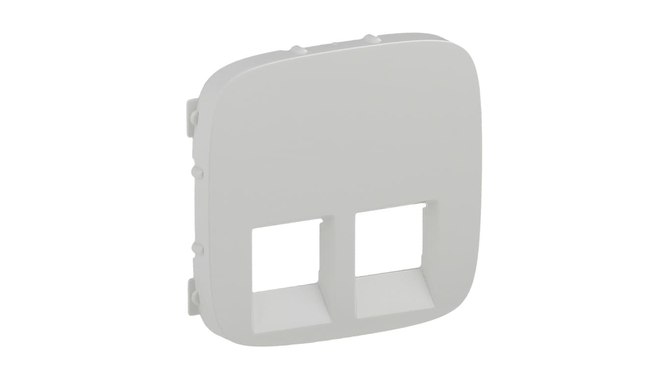 

VALENA ALLURE Plakietka gniazda podwójnego 2xRJ11 lub 2xRJ45 lub RJ11/RJ45 biały 755425