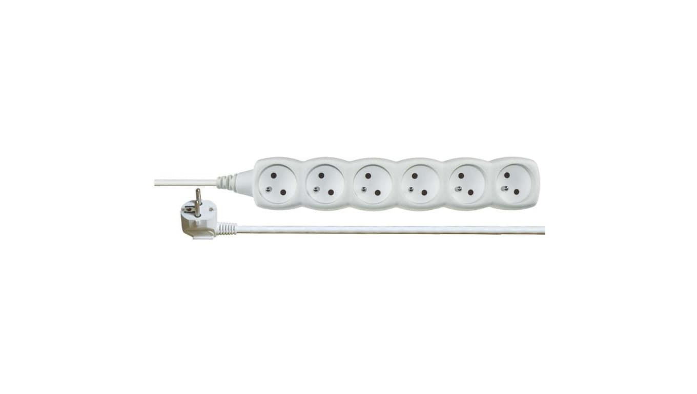 

Przedłużacz 6-gniazd z/u 3m /H05VV-F 3G1/ biały P0613