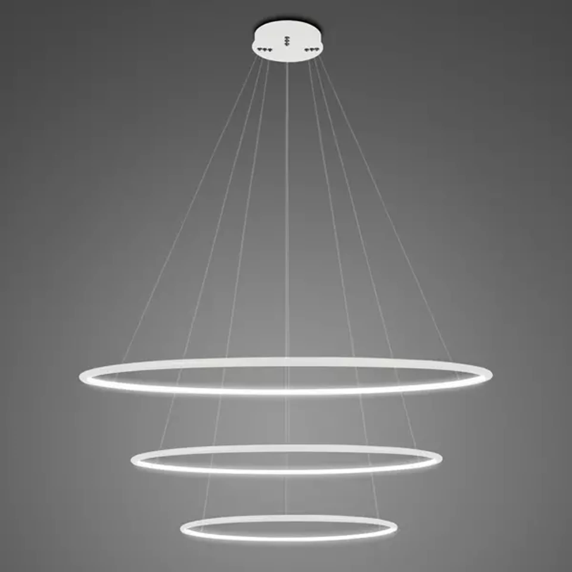 

Lampa wisząca Ledowe Okręgi No.3 80cm in 4k biała Altavola Design (Barwa światła barwa dzienna, Kierunek padania światła do wewnątrz, Kolor Biały, Możliwość ściemniania nie)