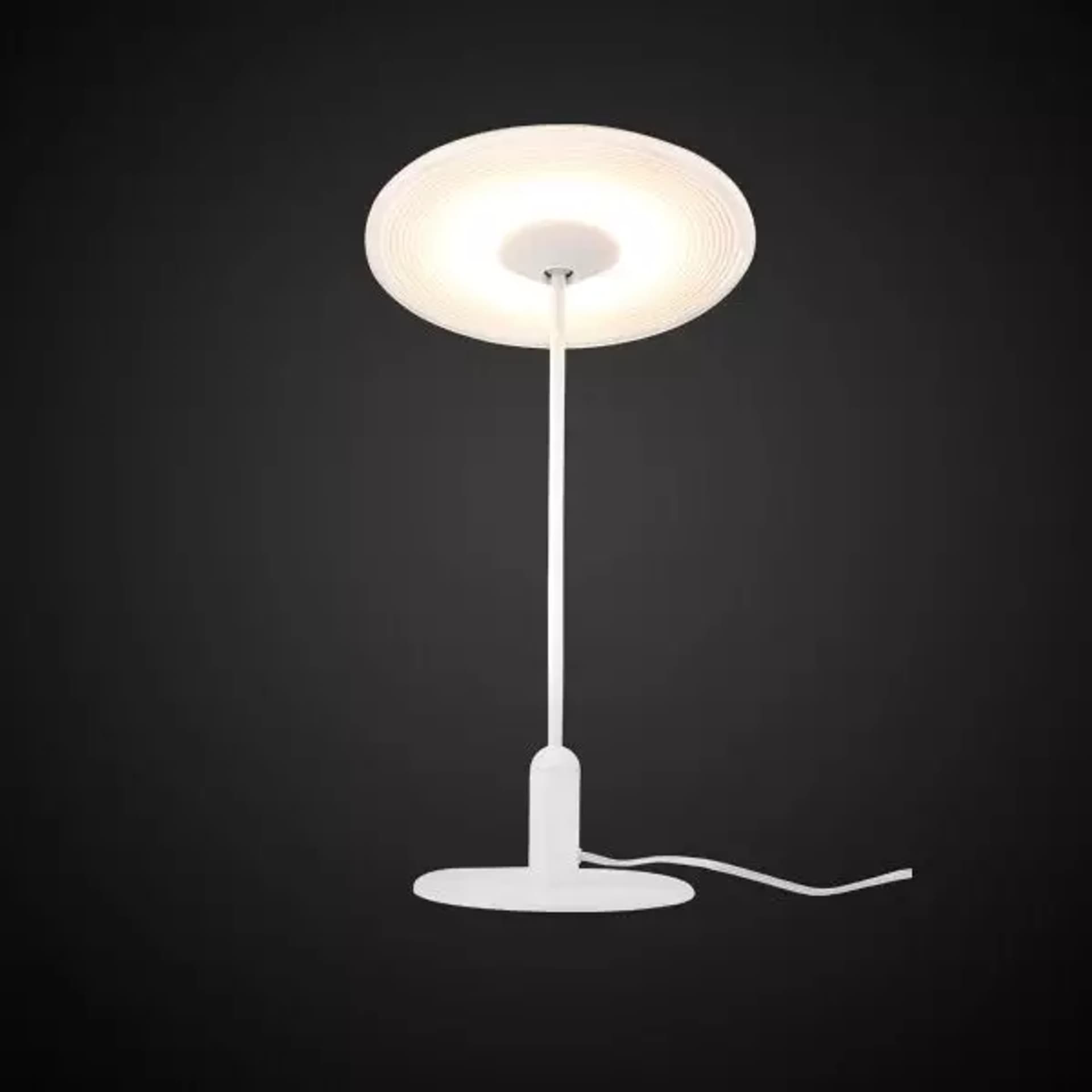 

Minimalistyczna lampa LED stołowa – VINYL T Altavola Design (Barwa światła delikatnie ciepła, Kolor biały matowy)