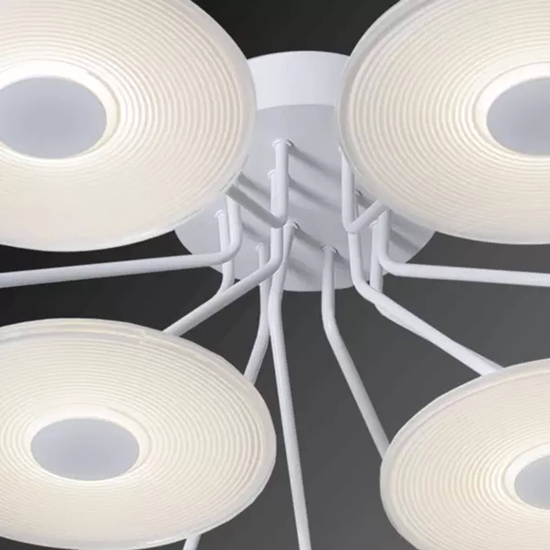 

Minimalistyczna lampa LED sufitowa – VINYL 11 Altavola Design (Barwa światła delikatnie ciepła, Kolor biały matowy)
