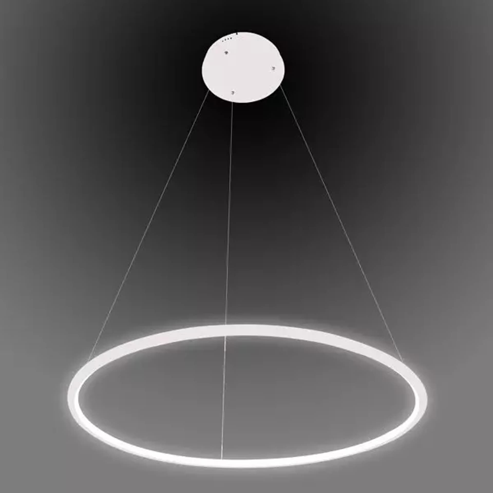

Lampa wisząca Ledowe Okręgi No.1 Φ60 cm in 3k biała Altavola Design (Barwa światła delikatnie ciepła, Kierunek padania światła do wewnątrz, Kolor Biały, Możliwość ściemniania nie)