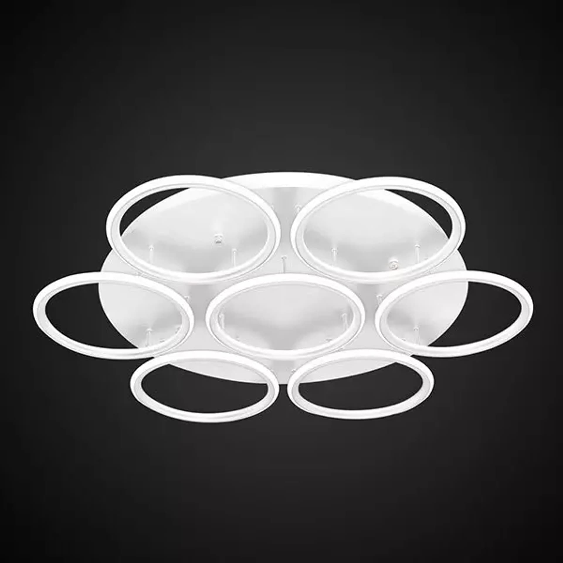 

Altavola Design: plafon Ledowe Okręgi 7 biała out 3k (Barwa światła delikatnie ciepła, Kierunek padania światła na zewnątrz, Kolor Biały, Możliwość ściemniania nie)