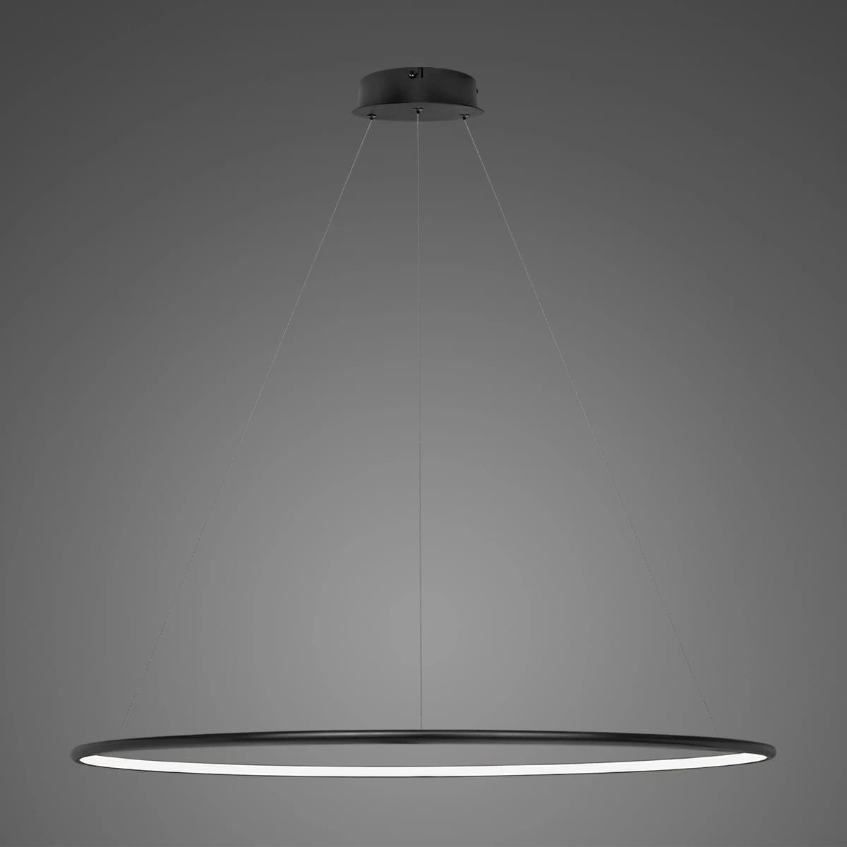 

Lampa wisząca Ledowe Okręgi No.1 Φ120 cm in 4k czarna ściemnialna Altavola Design (Barwa światła barwa dzienna, Kierunek padania światła do wewnątrz, Kolor Czarny, Możliwość ściemniania tak)