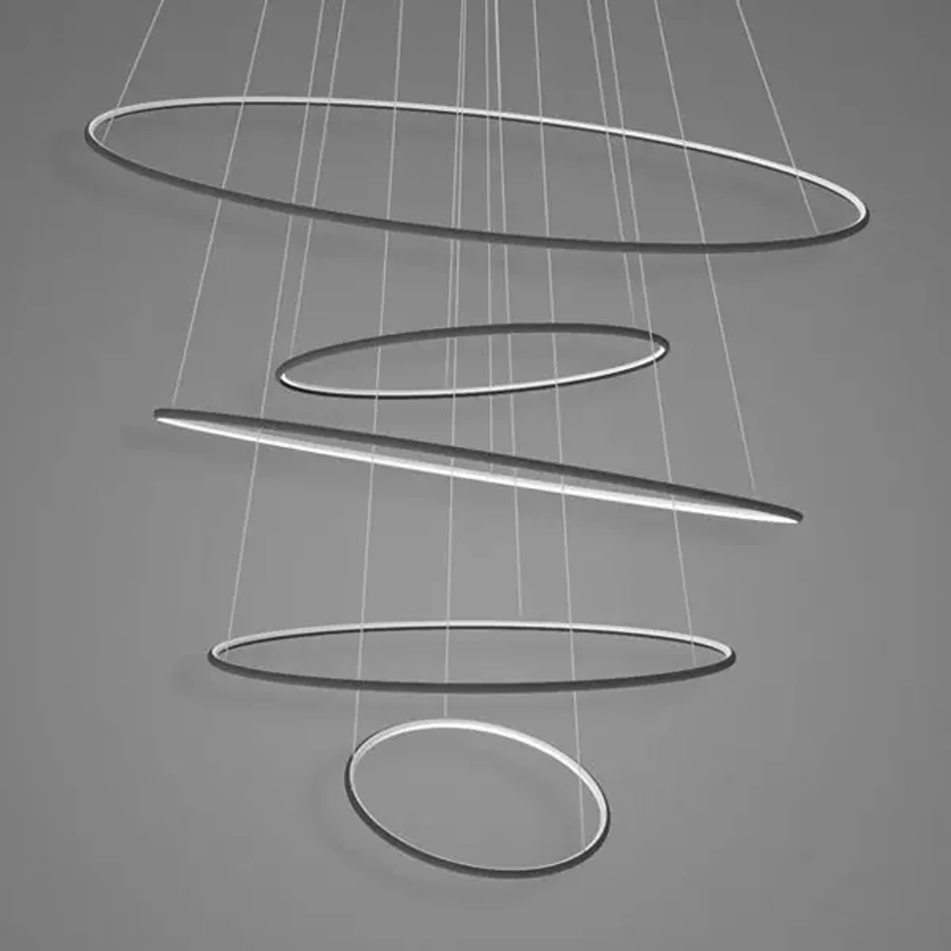 

Lampa wisząca Ledowe okręgi No.5 Φ120 cm 4k czarna Altavola Design (Barwa światła barwa dzienna, Kierunek padania światła do wewnątrz, Kolor Czarny, Możliwość ściemniania nie)