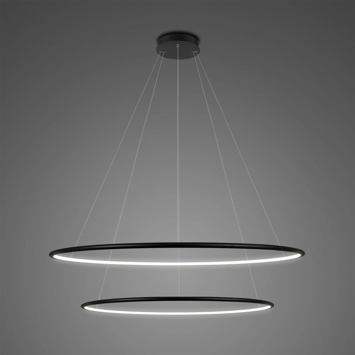 

Altavola Design: Lampa Ledowe Okręgi No. 2 czarna Φ80 cm in 3k (Barwa światła delikatnie ciepła, Kierunek padania światła do wewnątrz, Kolor Czarny, Możliwość ściemniania nie)