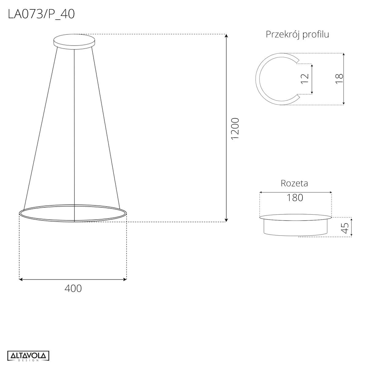 

Lampa wisząca Ledowe Okręgi No.1 Φ40 in 3k czarna ściemnialna Altavola Design (Barwa światła delikatnie ciepła, Kierunek padania światła do wewnątrz, Kolor Czarny, Możliwość ściemniania tak)
