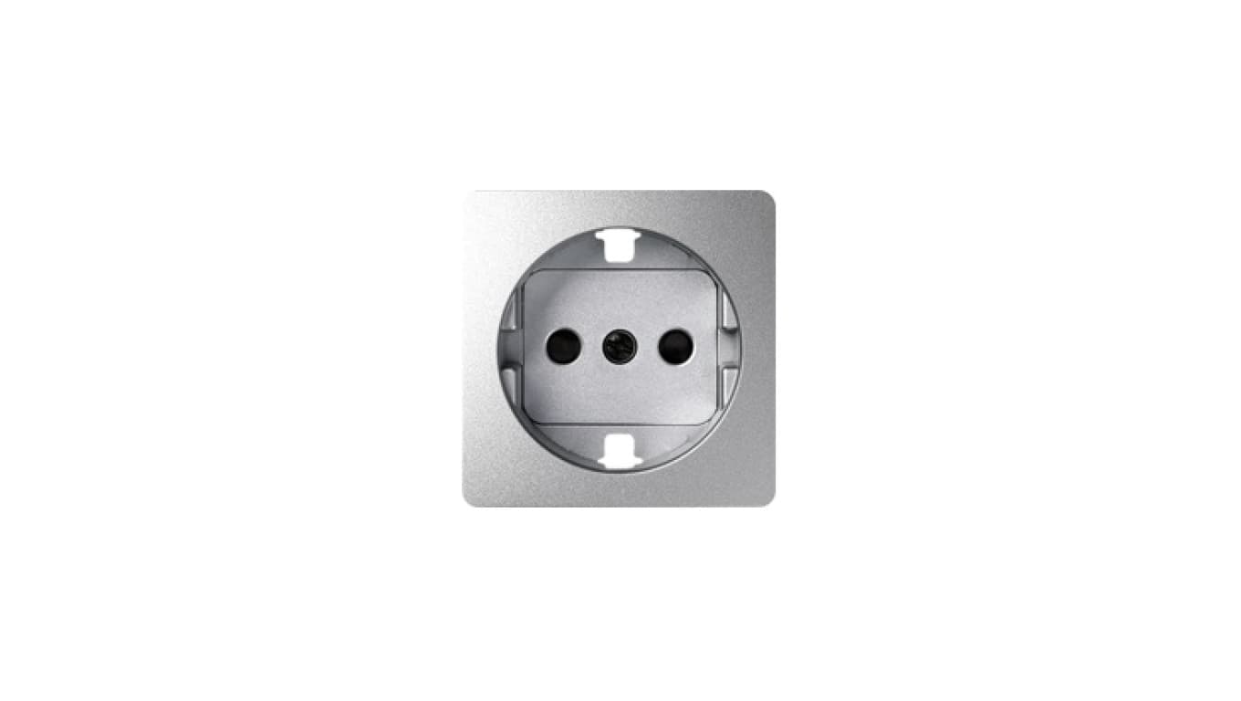 

Simon 82 Pokrywa gniazda pojedynczego Schuko z przesłonami aluminium 82041-93