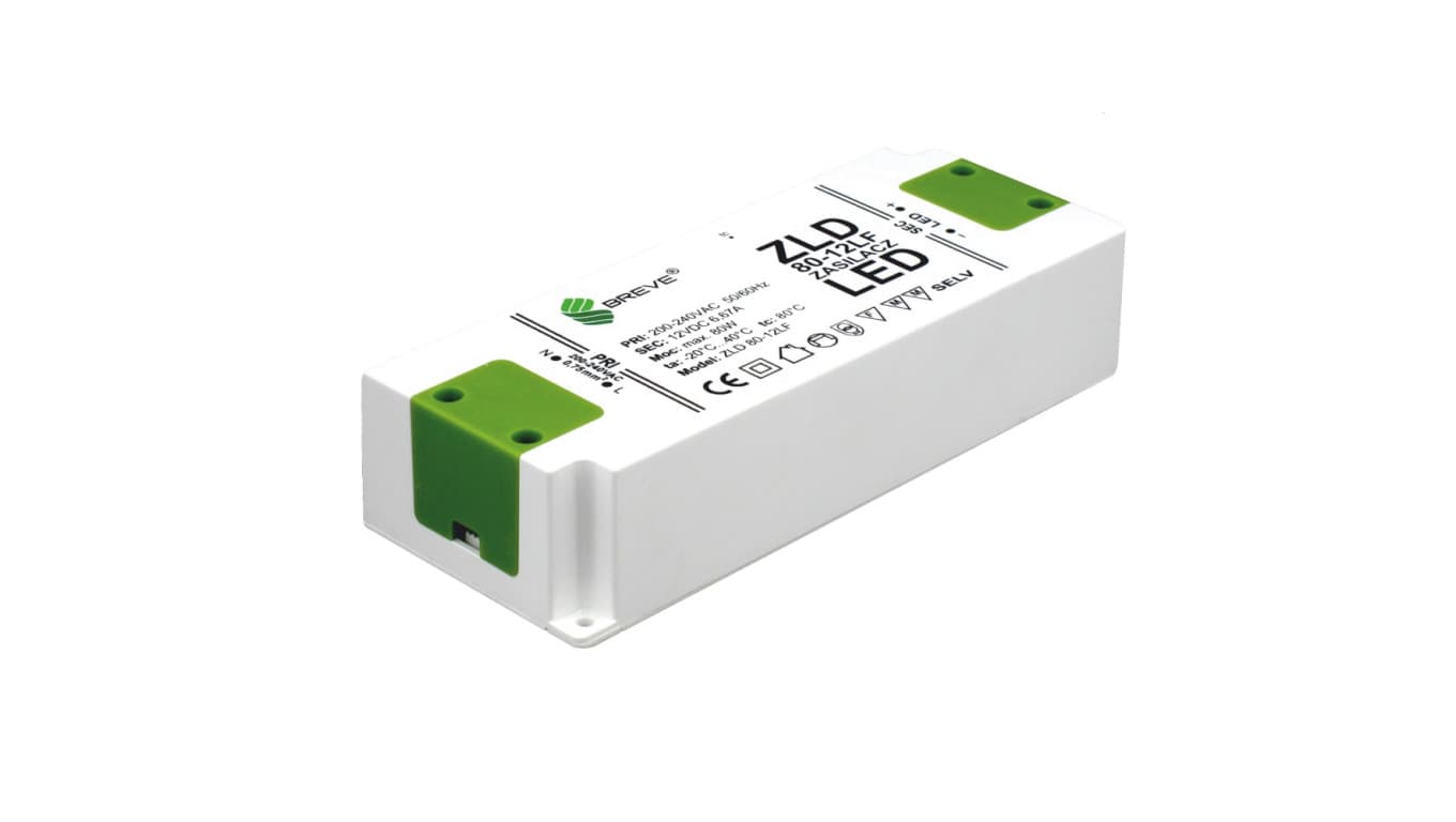 

Zasilacz LED 12V DC 80W ZLD 80-12LF 6,6A 19712-9009