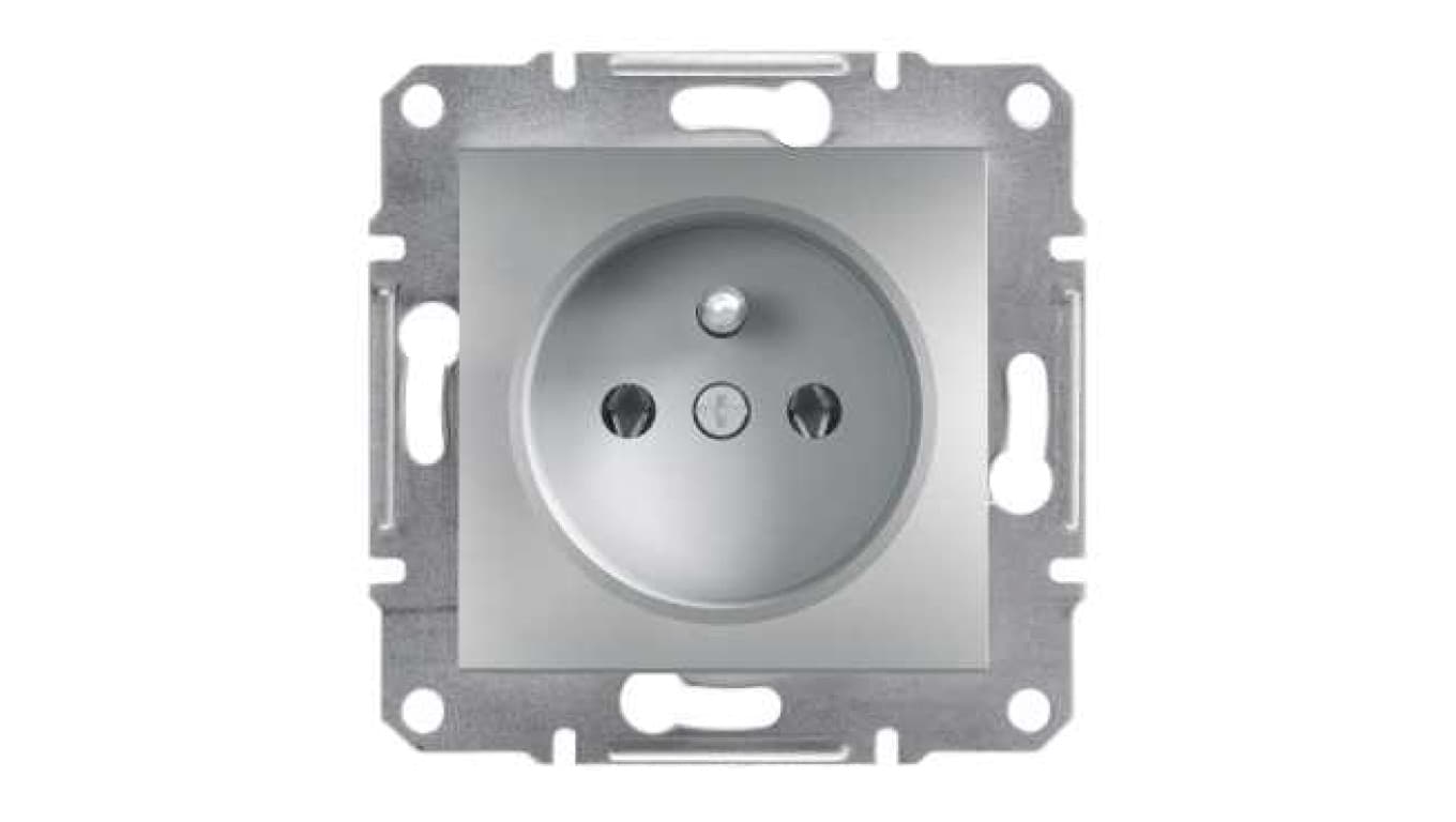 

Gniazdo 2P+PE bez ramki, aluminium EPH2800161