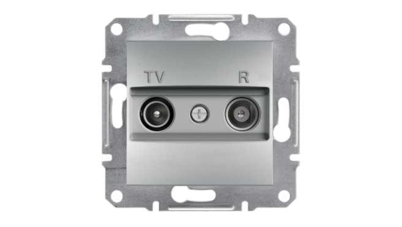 

ASFORA Gniazdo RTV końcowe bez ramki aluminium EPH3300161