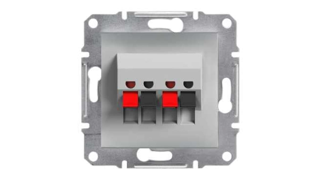 

ASFORA Gniazdo głośnikowe podwójne bez ramki aluminium EPH5700161