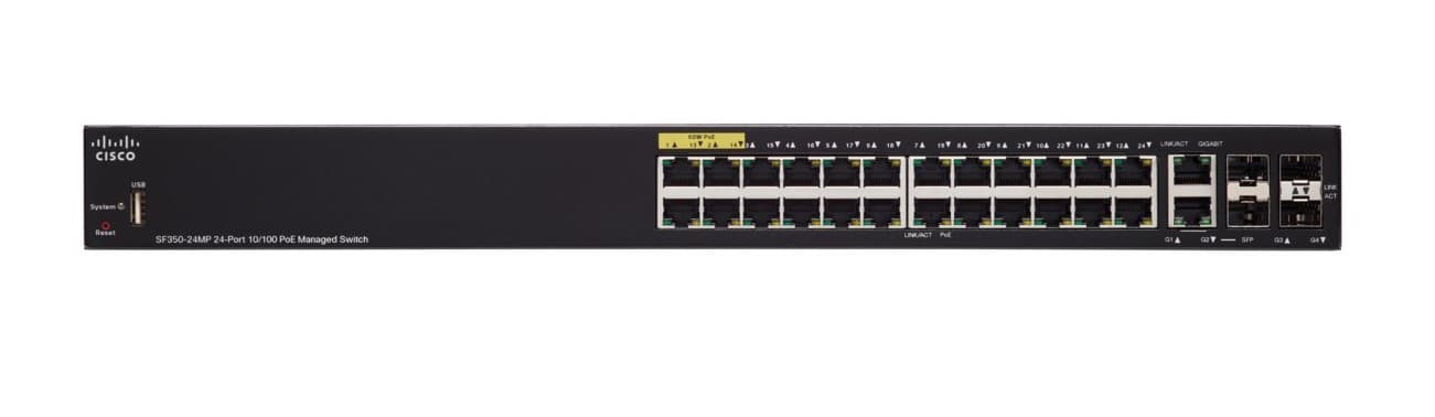 

CISCO SF350-24MP 24-PORT 10/100/MAX POE MANAGED SWITCH