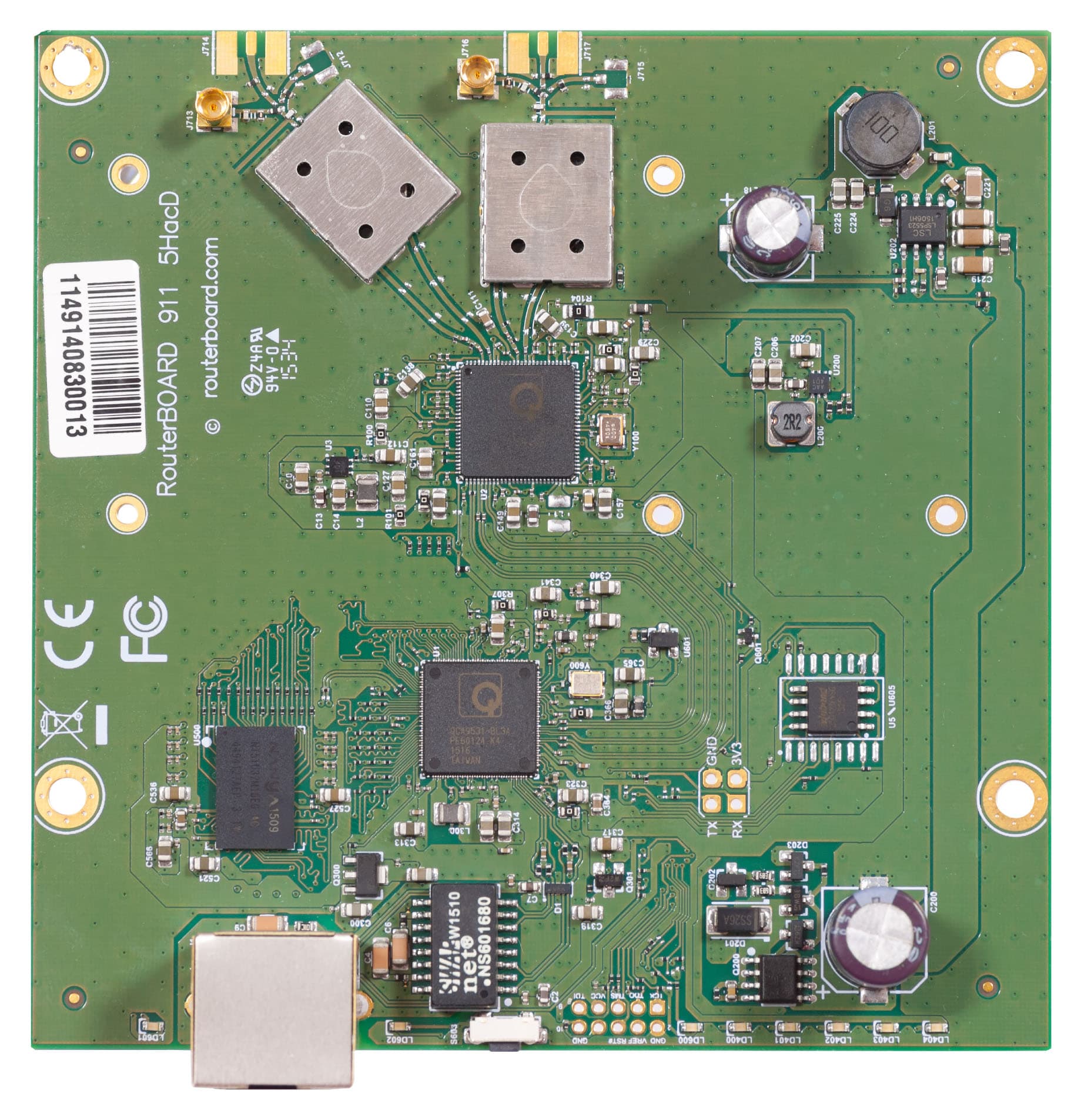 

MIKROTIK RB911-5HACD ROUTERBOARD 650MHZ, 64MB,1XFE, 802.11AC DUAL-CHAIN, 5GHZ, L3
