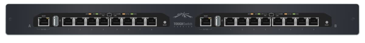 

UBIQUITI TS-16-CARRIER TOUGHSWITCH 2X TS-8-PRO, 16X GIGABIT POE PORTS, 300W