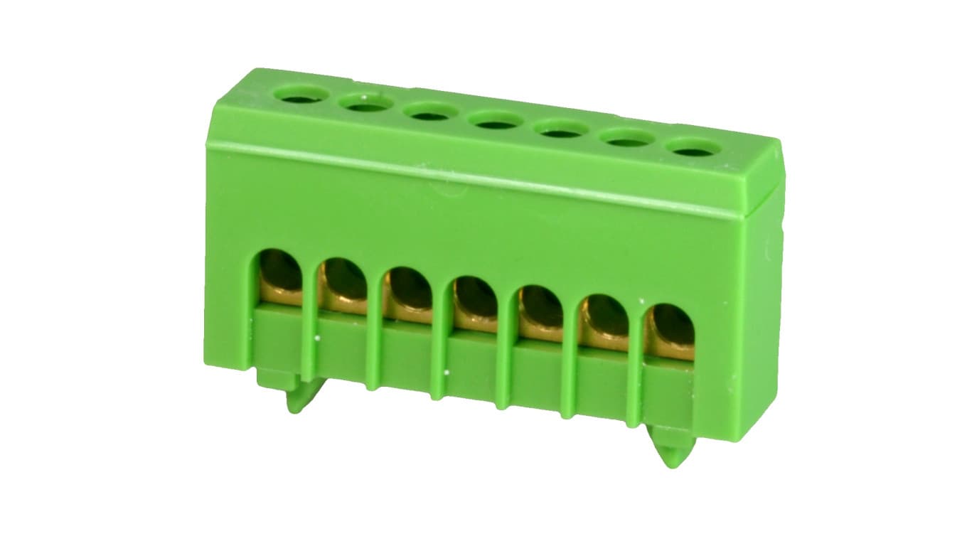 

PE7H kolor zielony 7x16mm2 Listwa zaciskowa uziemiająca IP20 MAD1007G15 /10 szt./