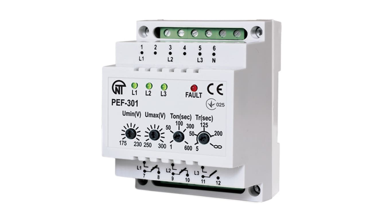 

Automatyczny przełącznik faz 16A 400V AC PEF-301