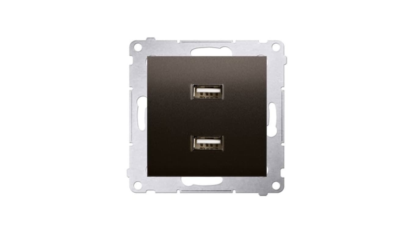 

Simon 54 Ładowarka 2xUSB 2.1A 5V/DC brąz mat DC2USB.01/46