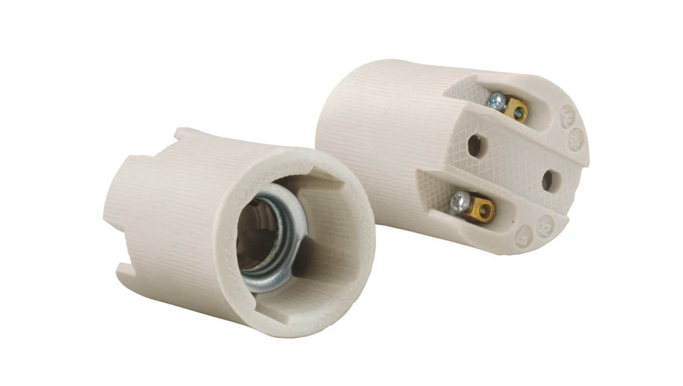 

Oprawka ceramiczna E14, biała