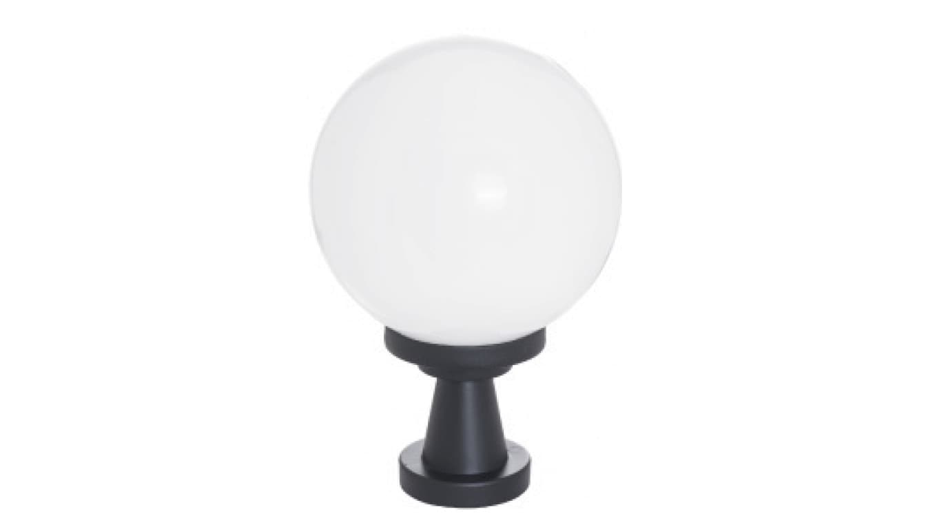 

Oprawa ogrodowa E27 TOWER niska h 150mm kula fi 200mm biała