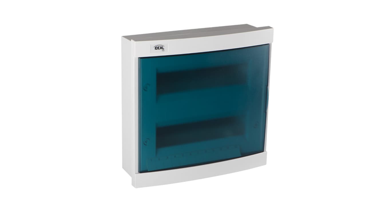 

Rozdzielnica modułowa 2x12 podtynkowa IP30 IK07 N+PE II klasa drzwi transparentne niebieskie KDB-F24T biała 23620