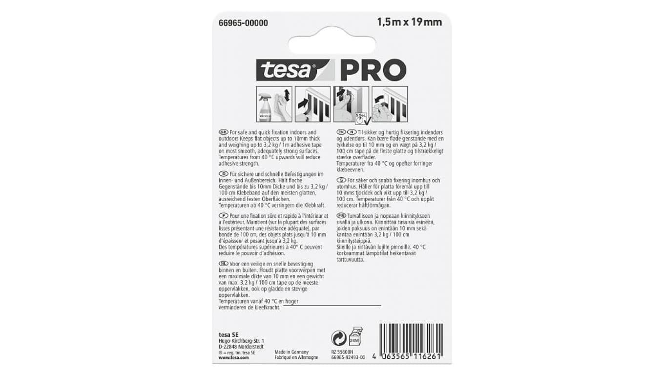 

Taśma montażowa przeźroczysta 5m 19mm 66965-00007-00