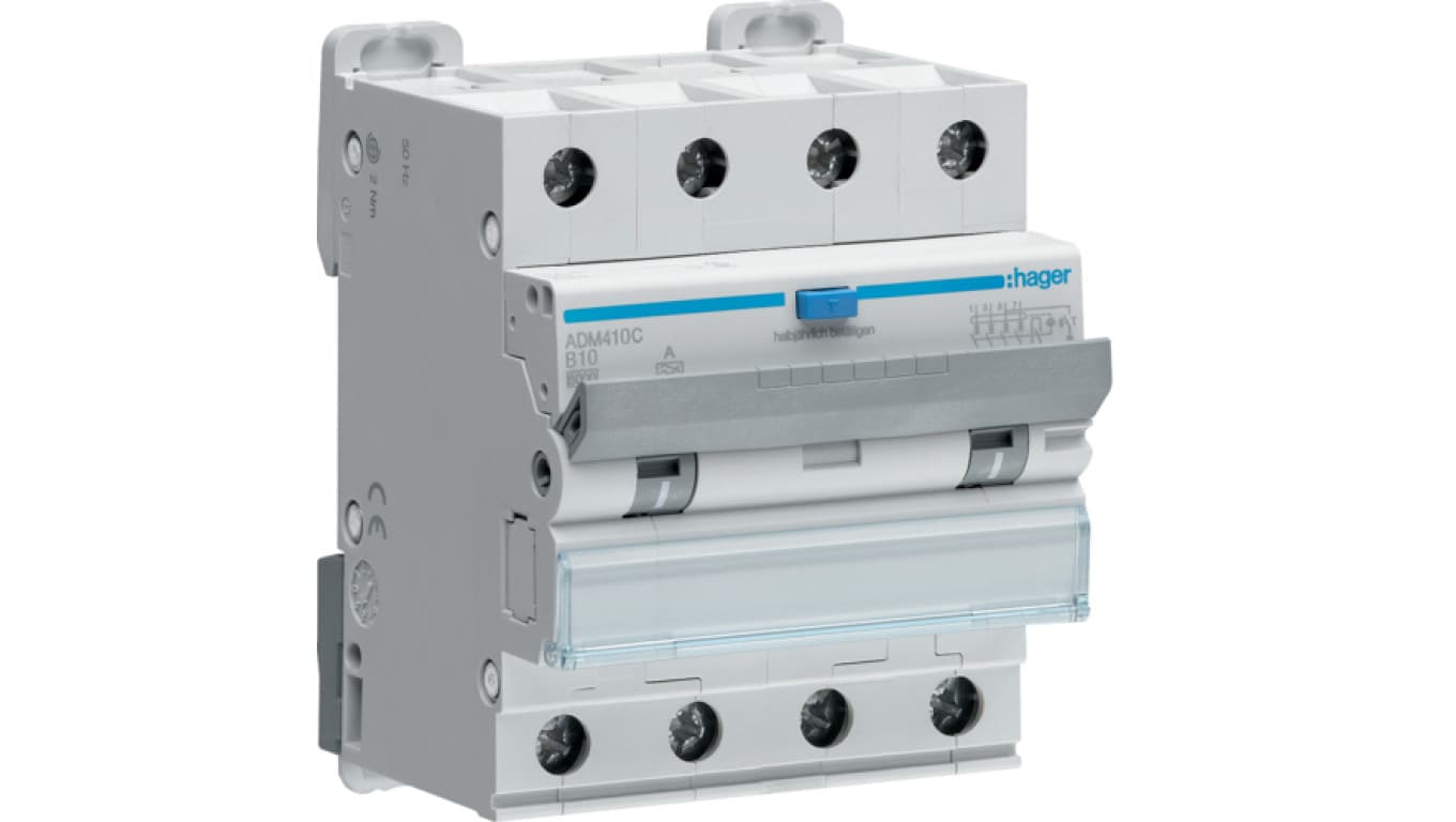 

Wyłącznik różnicowonadprądowy 4P B 10A 0,03A Typ A 6kA RCBO ADM410C