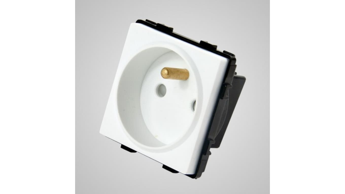 

TouchMe Gniazdo z/u modułowe, białe TM625W