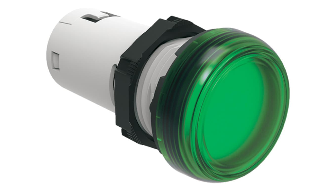 

Lampka sygnalizacyjna LED jednoczęściowa zielona 12V AC/DC LPMLA3
