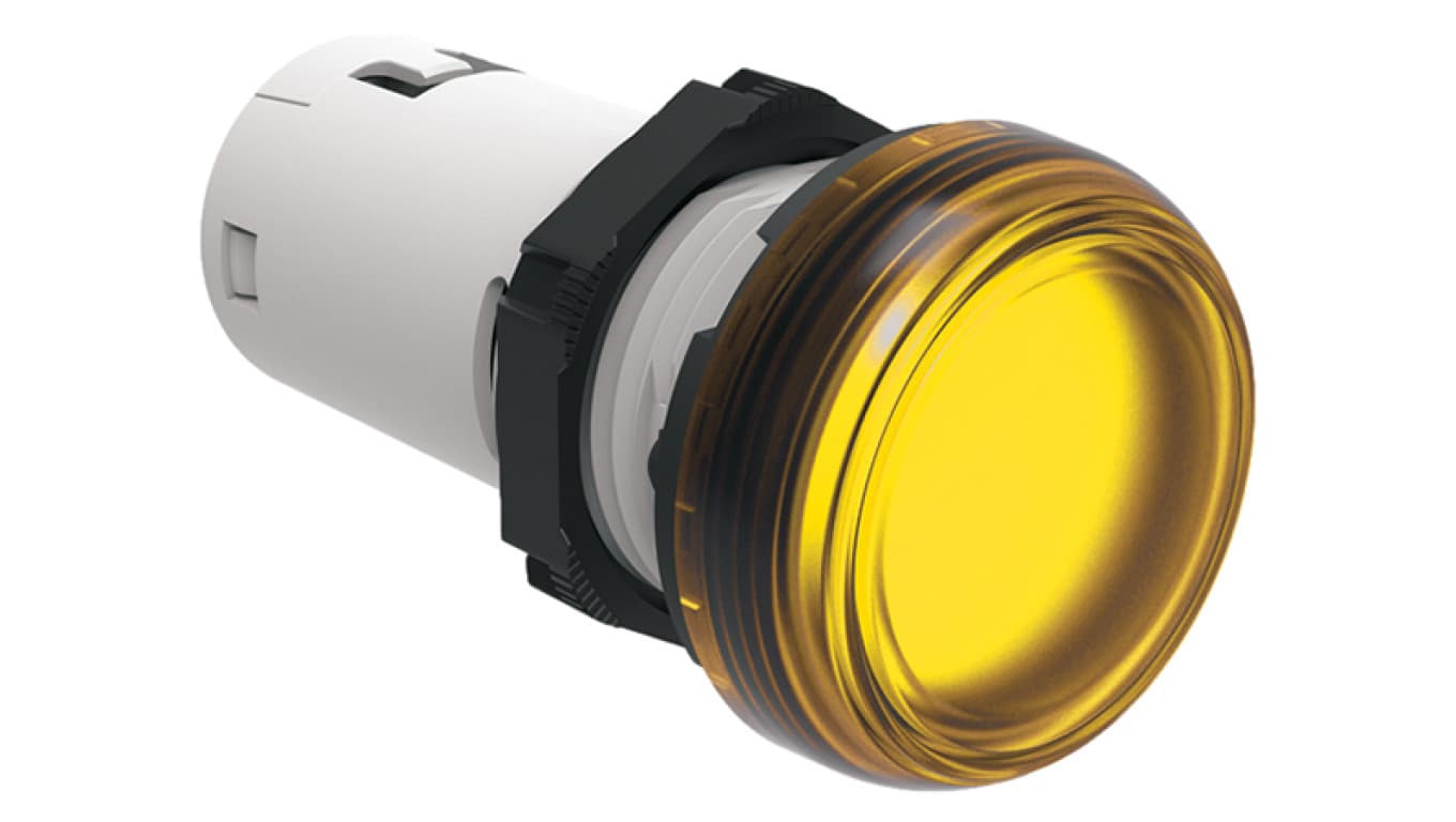 

Lampka sygnalizacyjna LED jednoczęściowa żółta 24V AC/DC LPMLB5
