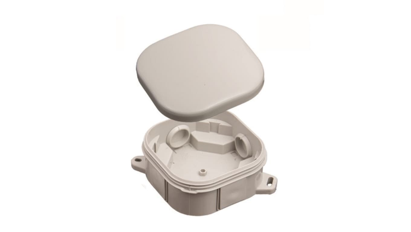 

Puszka n/t hermetyczna PH 92x92x44 klik pusta IP54 szara A.0018