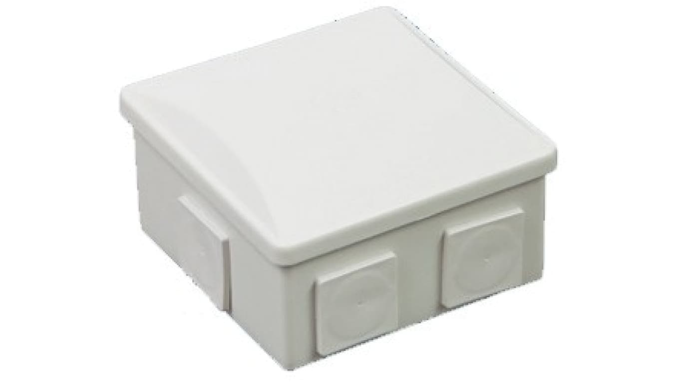 

Puszka n/t hermetyczna 80x80x40 klik 6 dławików(kwadrat) IP44 szara S-BOX 036, Kwadrat) ip44 szara s-box 03