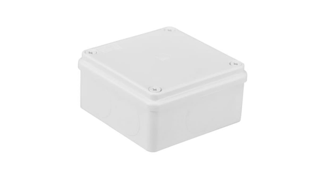 

Puszka n/t hermetyczna 100x100x50 bez dławików IP56 biała S-BOX 116B