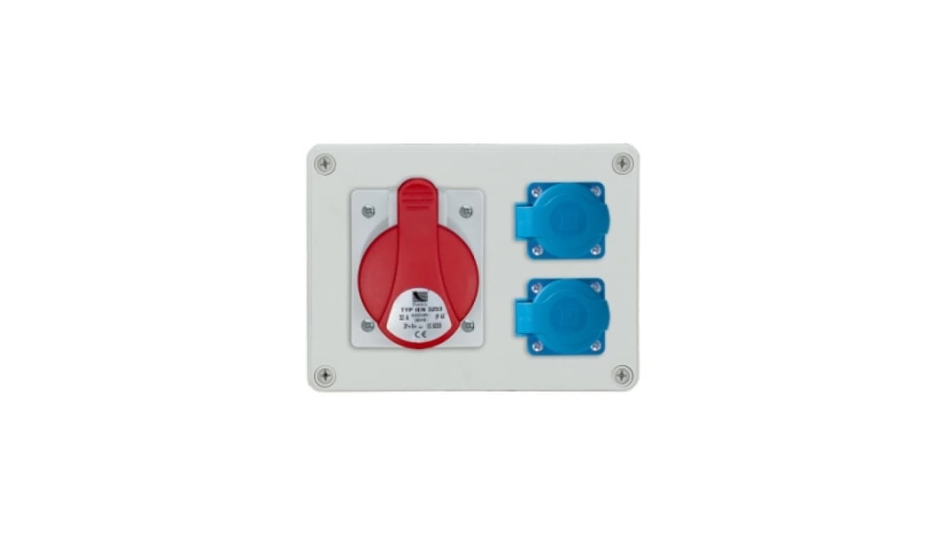

Rozdzielnica stacjonarna R-BOX 190 1x32A/5P 2x250V IP44 B.1603