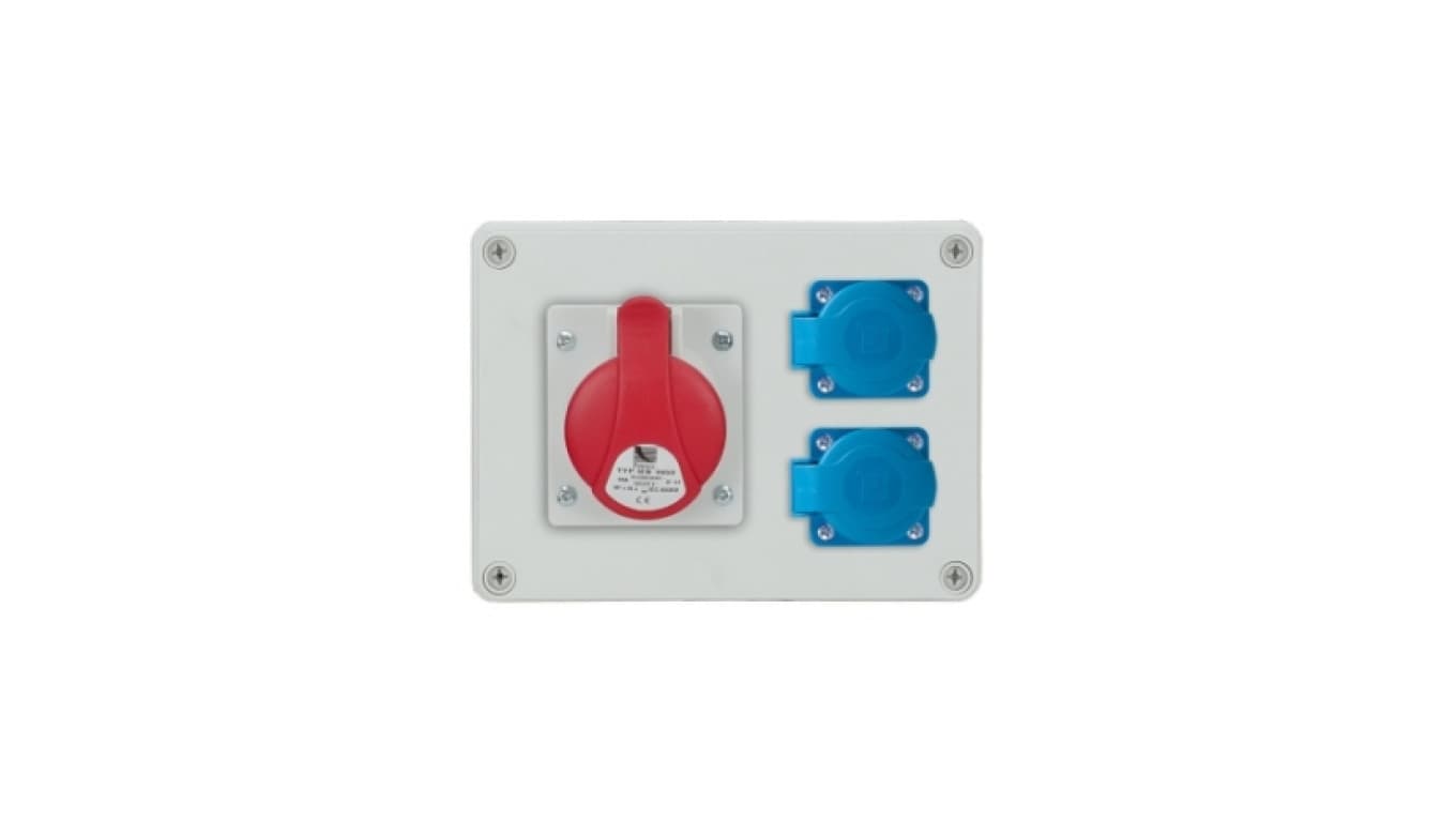 

Rozdzielnica stacjonarna R-BOX 190 1x16A/5P 2x250V IP44 B.1602