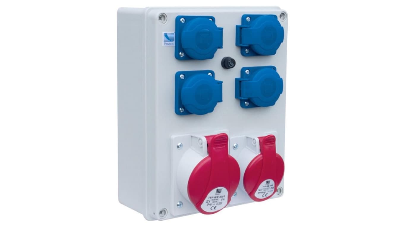 

Rozdzielnica R-BOX 240 1x32A/5P 1x16A/5P 4x250V IP44 B.1100-02