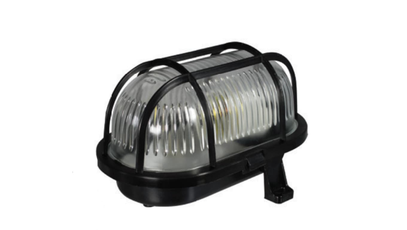 

Oprawa kanałowa OWAL 60W E27 z siatką plastik IP44 czarna D.3151C