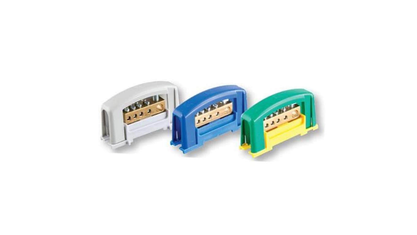 

Zacisk ochronny 1x25, 4x10 niebieski z pokrywą na szynę TH35 E.4124P