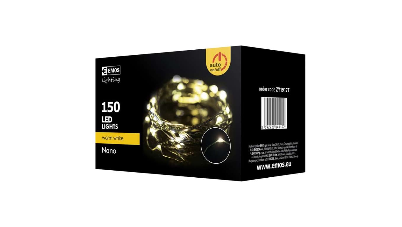 

Lampki choinkowe XMAS nano TIMER 3,6W 150LED 15m IP44 ciepły biały D3AW05