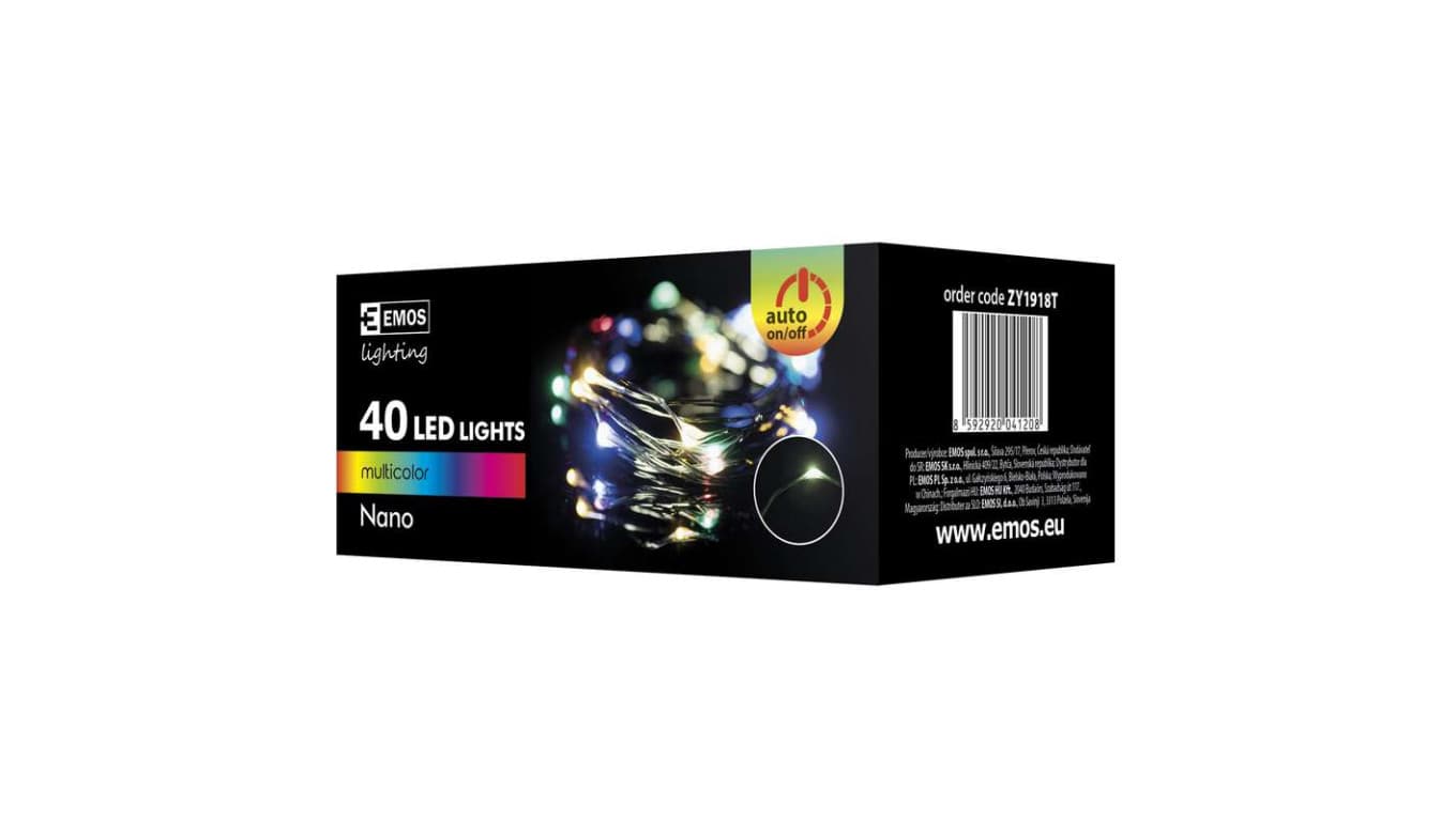 

Lampki choinkowe XMAS nano TIMER 2,4W 40LED 4m IP44 multikolor D3AM01