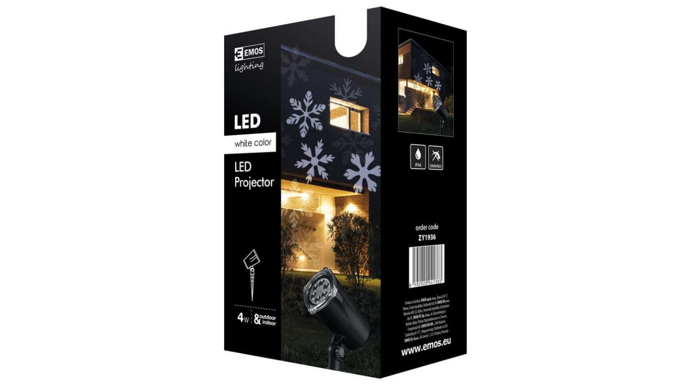 

Projektor LED XMAS 4W 2x2m IP44 białyDCPC02