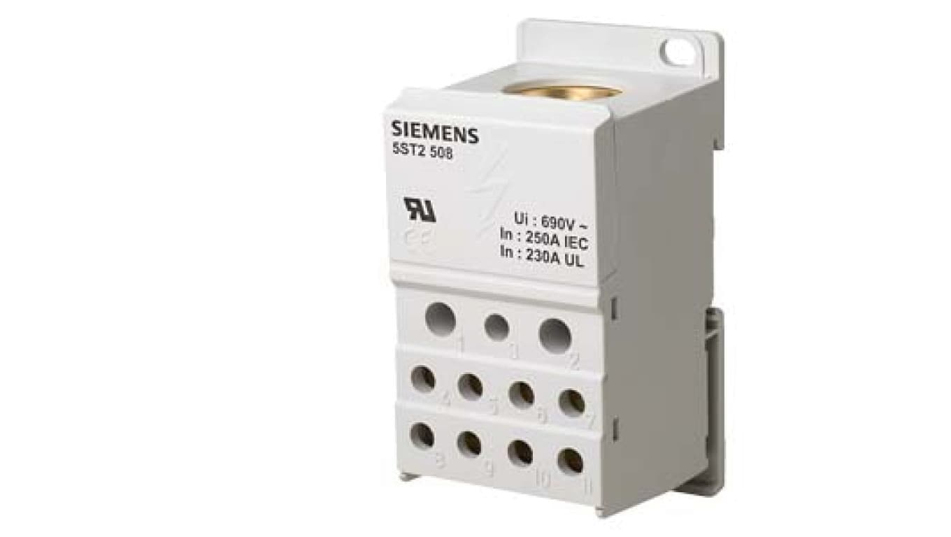 

Blok rozdzielczy 250A 1P 690V 1x35-120mm2 2x2,5-25mm2 5x2,5-16mm2 4x2,5-10mm2 DIN 5ST2508