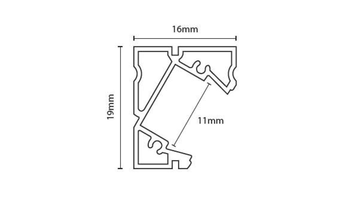 

Profil MiniLUX kątowy 1m anodowany