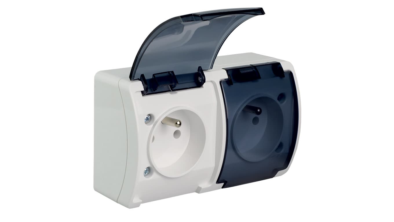 

Koala Gniazdo podwójne z/u (2x2P+Z) n/t IP44 białe z klapką dymną VG 162-51 61.385, 2x2p+z) n/t ip44 białe z klapką dymną vg 162-51 61.38