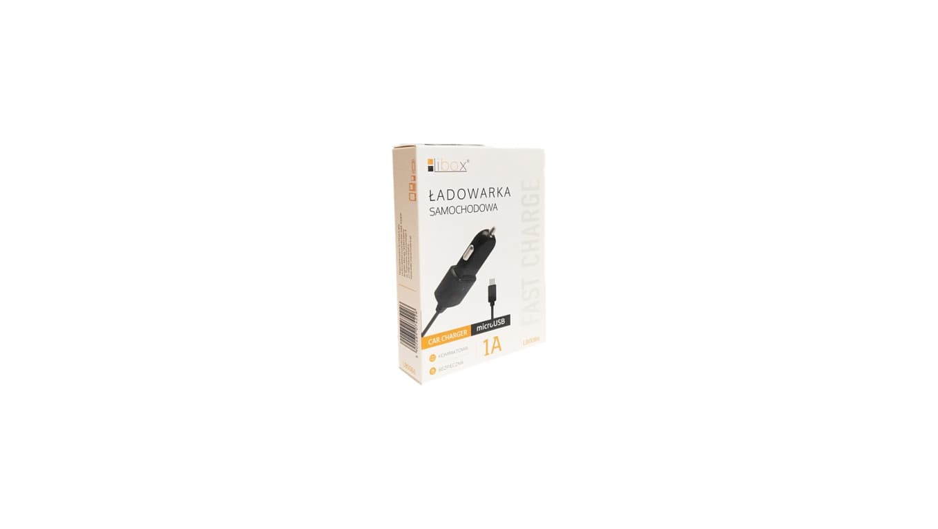 

Ładowarka samochodowa microUSB 1A ( z kablem) LIBOX LB0086, Z kablem) libox lb008