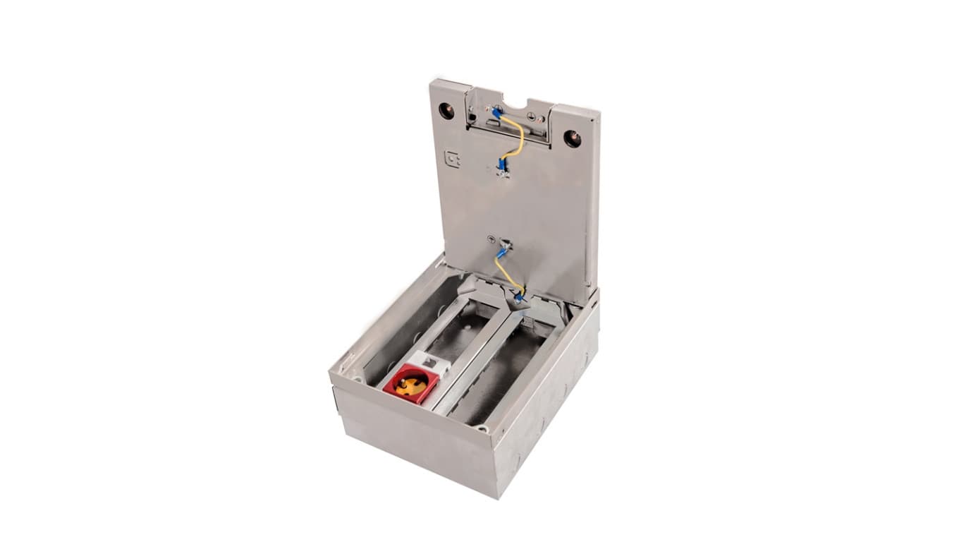 

Puszka podłogowa ze stali nierdzewnej szczotkowana max 2x4 mod 95x244x198mm PP8M-B