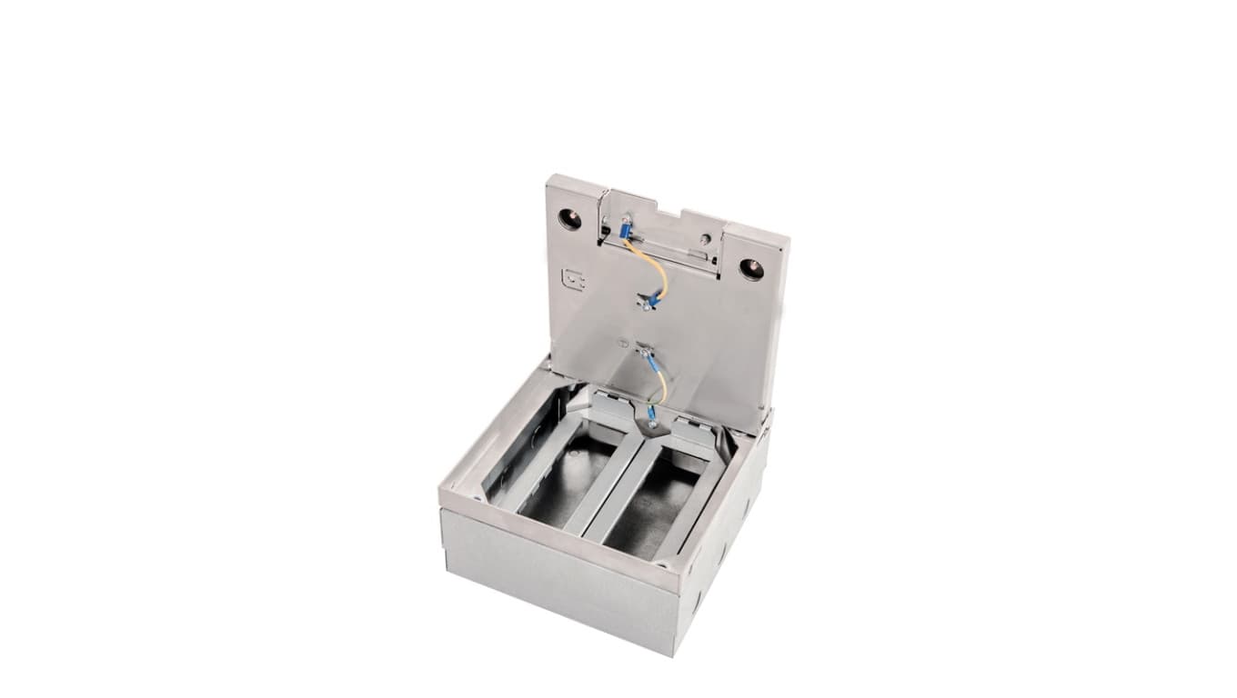 

Puszka podłogowa ze stali nierdzewnej szczotkowana max 2x3 mod 95x199x198mm PP6M-B
